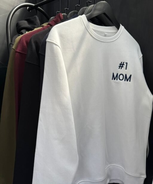 Alternative view of #1 mom sweatshirt